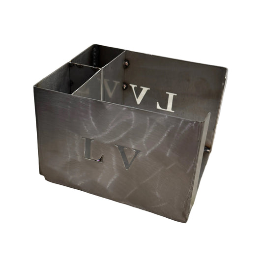 Custom Laser Engraved Stainless Steel Napkin & Straw Holder