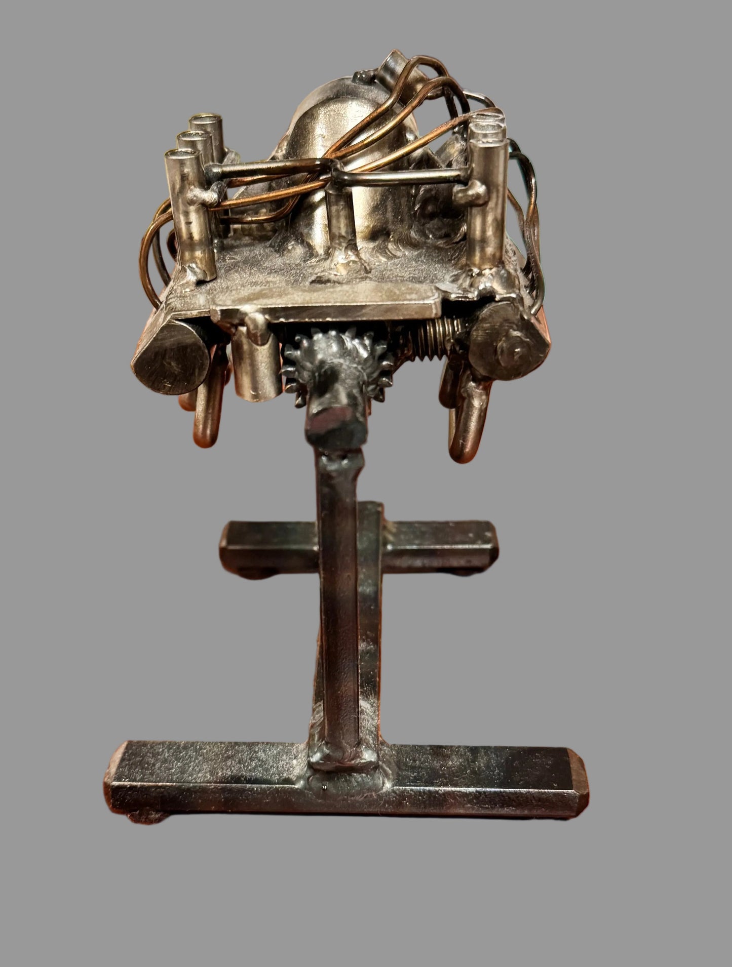 Handcrafted Air-Cooled Porsche Engine Replica — Recycled Steel Desk Sculpture