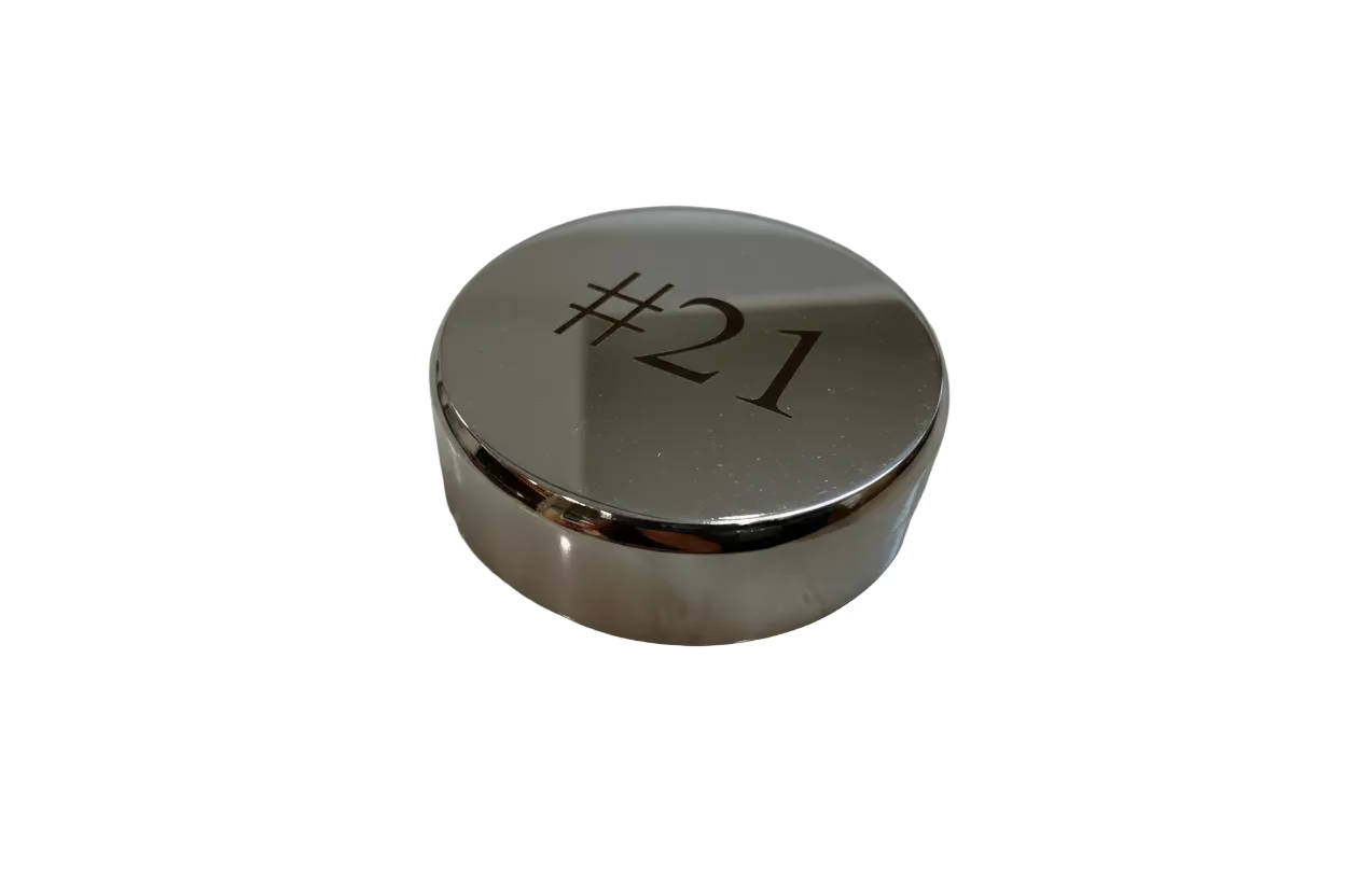 Mirror Polished Stainless Steel Hockey Puck — Custom Engraved Metal Display