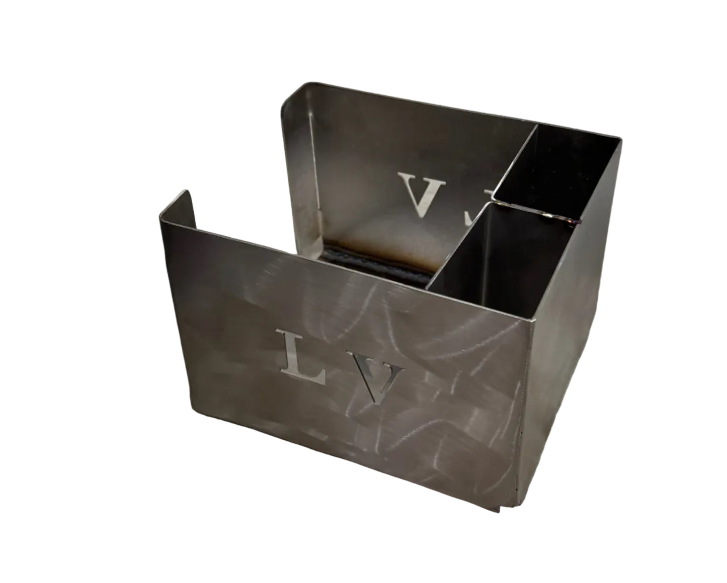 Custom Laser Engraved Stainless Steel Napkin & Straw Holder