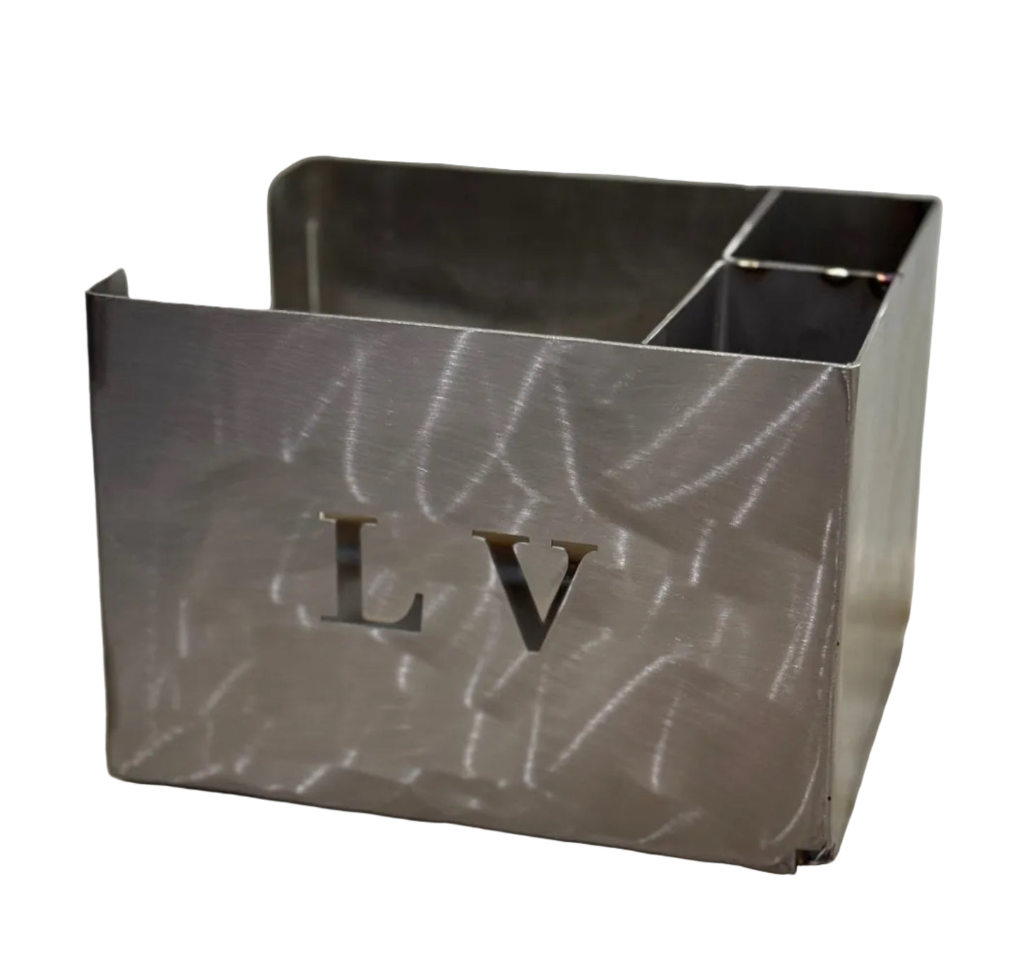 Custom Laser Engraved Stainless Steel Napkin & Straw Holder